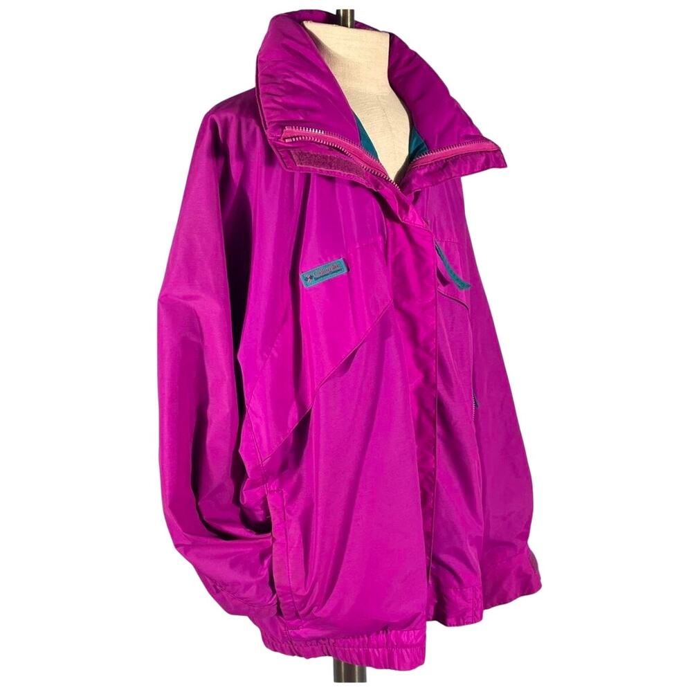 Vintage 90's Magenta Teal Columbia Whirlibird Ski Snowboard Jacket XL Retro‎